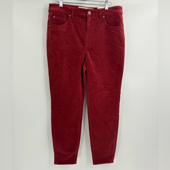Soft Surroundings Burgundy Corduroy High Rise Skinny Pants size 12P petite - Picture 3 of 14
